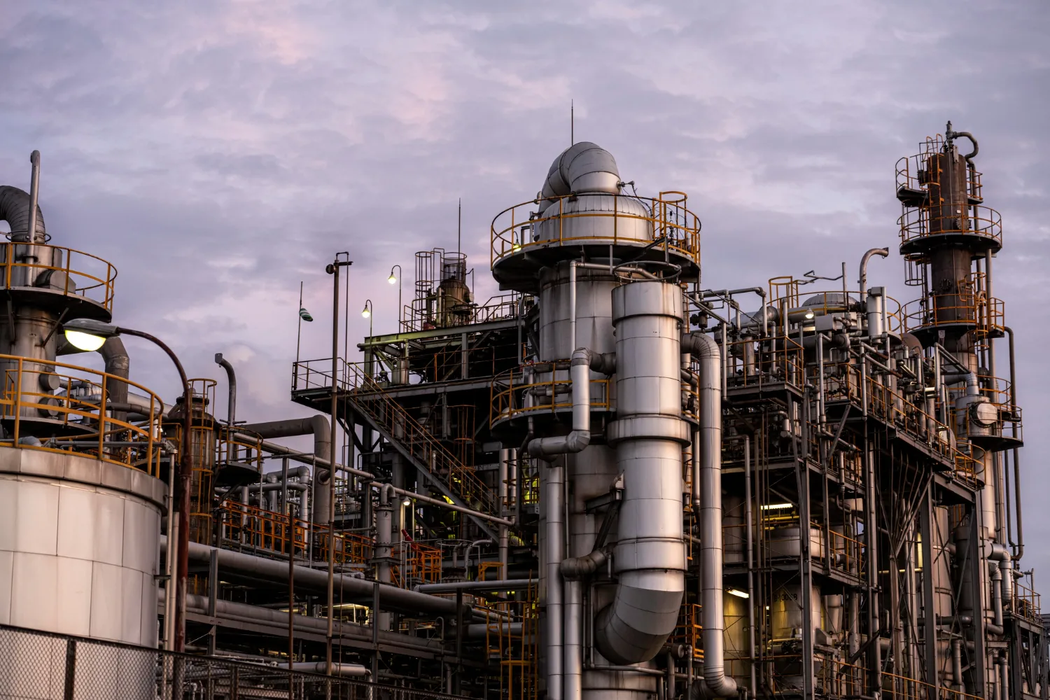 Chemical refinery and petrochemical plant — hazmat-rated freight.